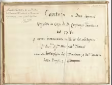 Chi mi parlò? Numi del Ciel che intesi - I-Nc, Cantate 293 (=33.1.1.)
