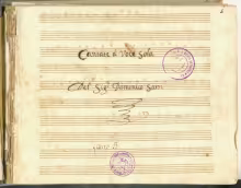 Cantate / Sarro, Domenico Natale - I-Nc, cantate 251