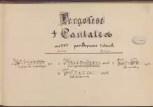 Cantate / Pergolesi, Giovanni Battista - B-Bc, 15186