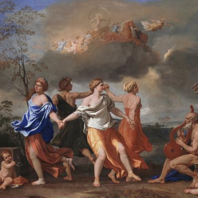 Nicolas Poussin, A Dance to the Music of Time, c. 1635 (dettaglio). The Wallace Collection, Londra.