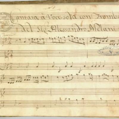 Incipit musicale - © Napoli - Biblioteca del Conservatorio Statale di Musica "San Pietro a Majella"