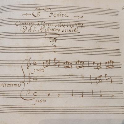 Prima pagina della cantata (c. 63)
