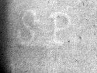 Filigrana costituita da lettere SP