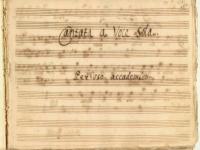 Frontespizio della cantata