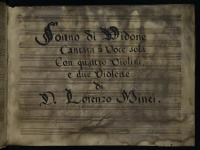 Frontespizio della cantata, p. 3 (olim c. 1r)