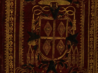 Li divertimenti poetici, piatto posteriore con stemma impresso del cardinal Rospigliosi (I-Rn, 71.11.A.4)